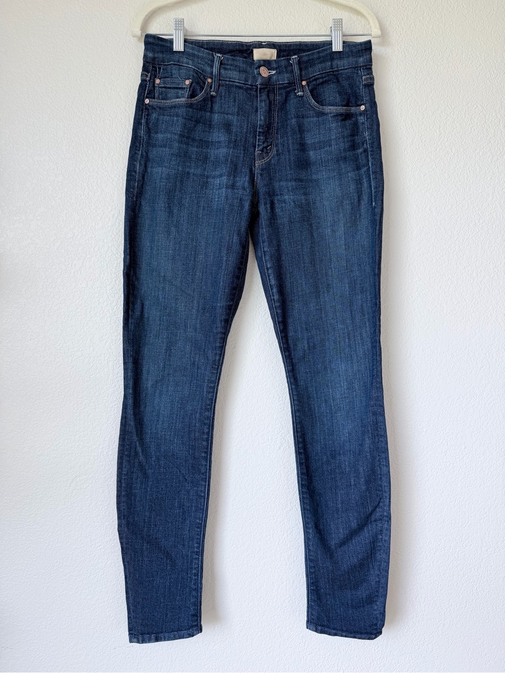 MOTHER The Looker Clean Sweep Jeans 28 Dark Wash Skinny Stretch Denim